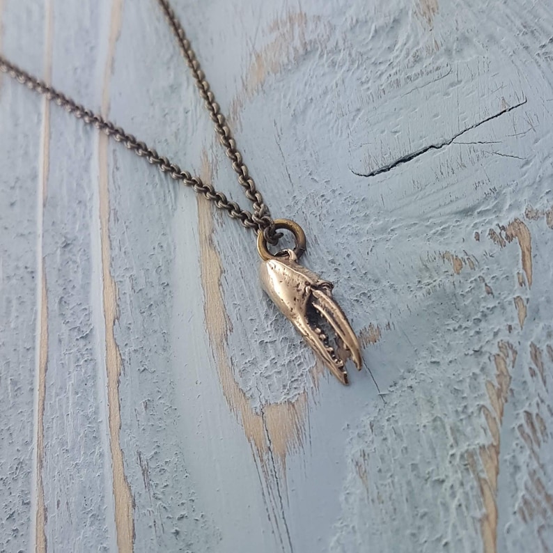 Gold Claw Necklace Crab Claw Jewelry Ocean Necklace Gift Etsy