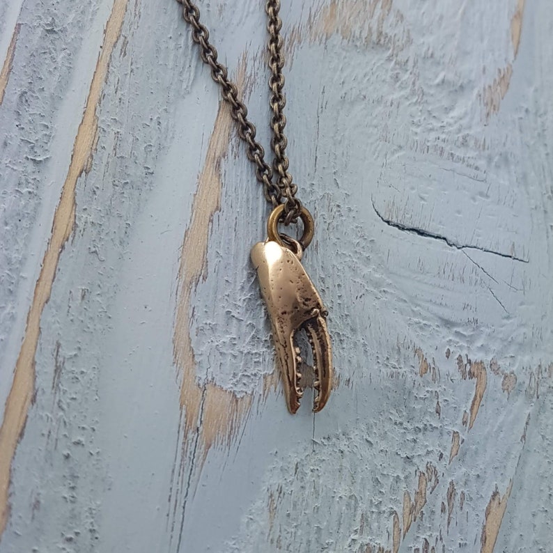 Gold Claw Necklace Crab Claw Jewelry Ocean Necklace Gift Etsy