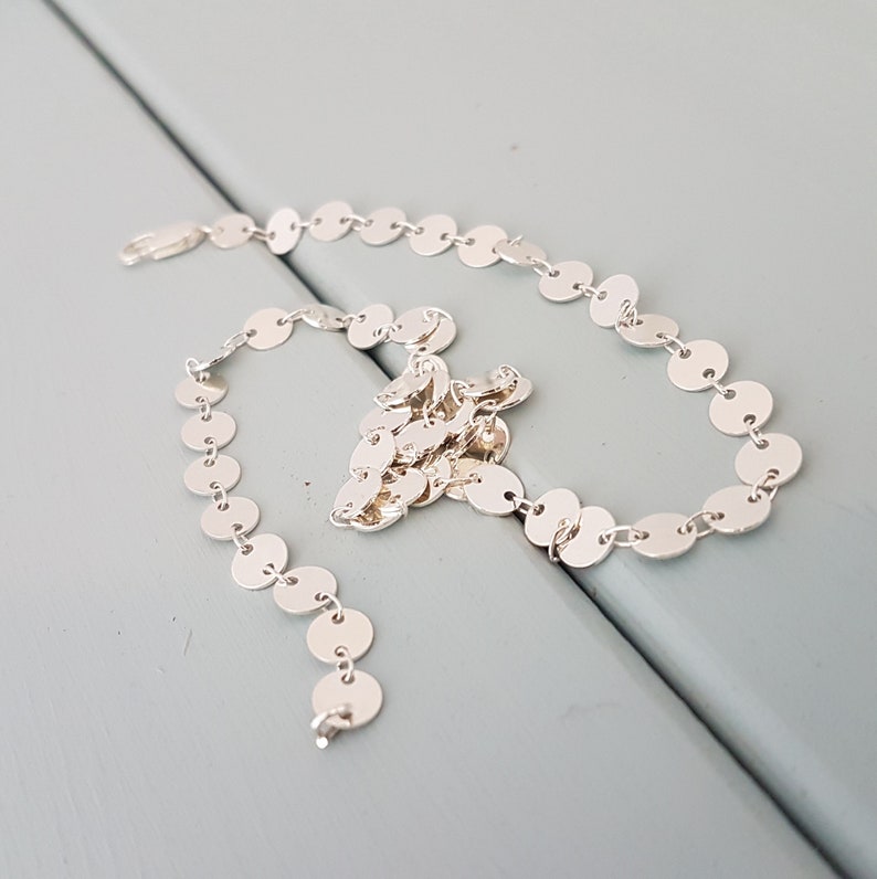 Silver coin choker necklace Clearance