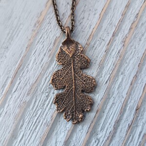 Real Leaf Necklace - Oak Leaf - Natural Jewellery - Nature Jewelry - Gold Leaf Pendant - Fall Fashion - Gift for Mom - Girlfriend Gift