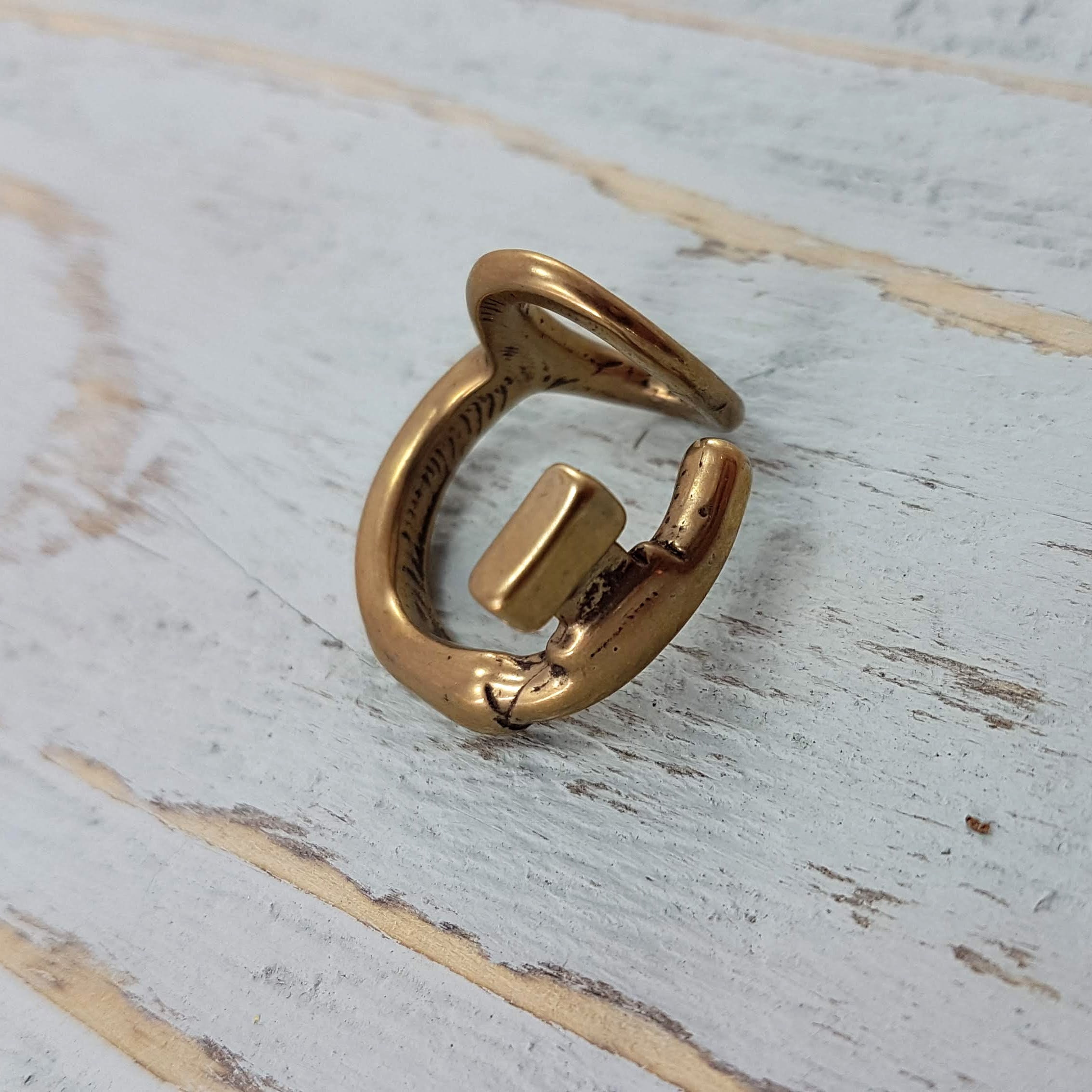 Gold Skeleton Key Ring Adjustable Key Ring Skeleton Key Etsy