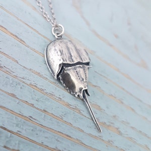 Horseshoe Crab Necklace Solid 925 Sterling Silver Horseshoe Crab Pendant Beach Jewelry Nature Necklace image 3