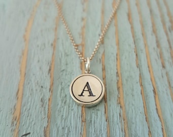 Vintage Schreibmaschine Schlüssel Charm Anhänger - Sterling Silber, individuell graviert, 18-Zoll-Kette, Geschenk für Kinder und Schriftsteller