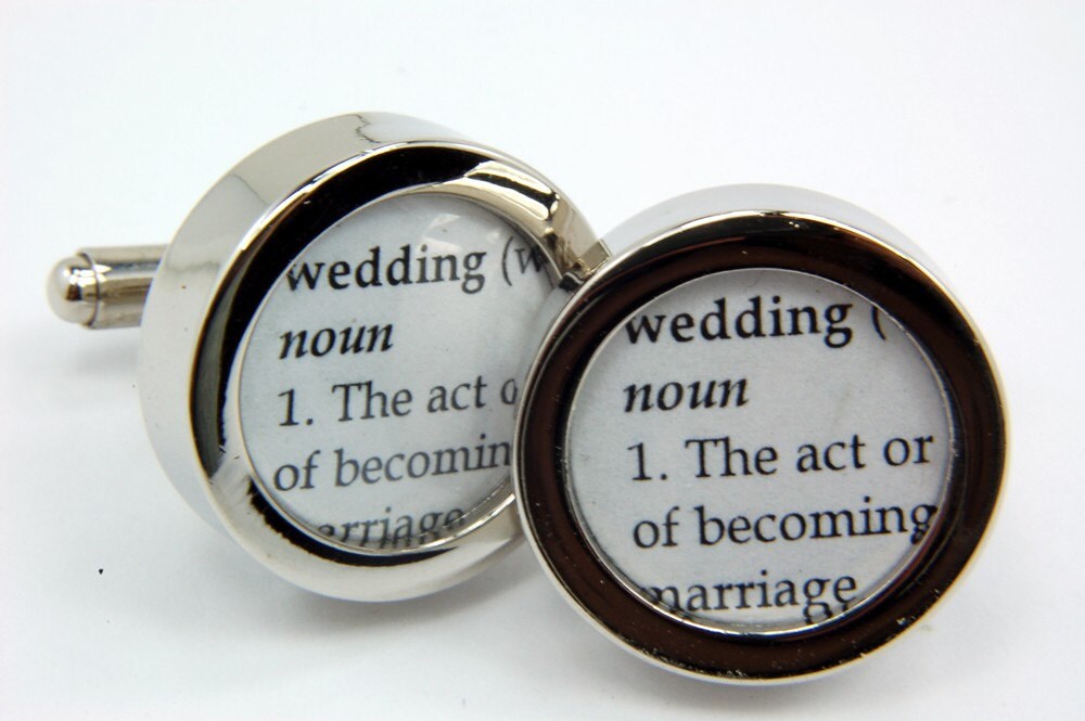Wedding Cufflinks Definition of WEDDING Cuff Links by Gwen Etsy