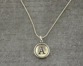 Silver Bridesmaid Necklace - Pick your Letter