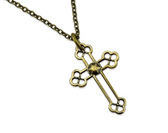 Simple Cross Necklace  Necklace, Cross Charm Necklace, simple daily jewelry, Birthday, Mothers Necklace