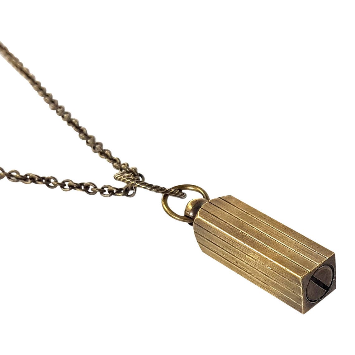 Secret Capsule Brass Necklace Capsule Container Pendant by Etsy