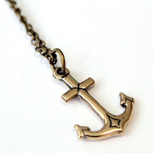 Anchor Necklace Jewelry Bronze Necklace image 2