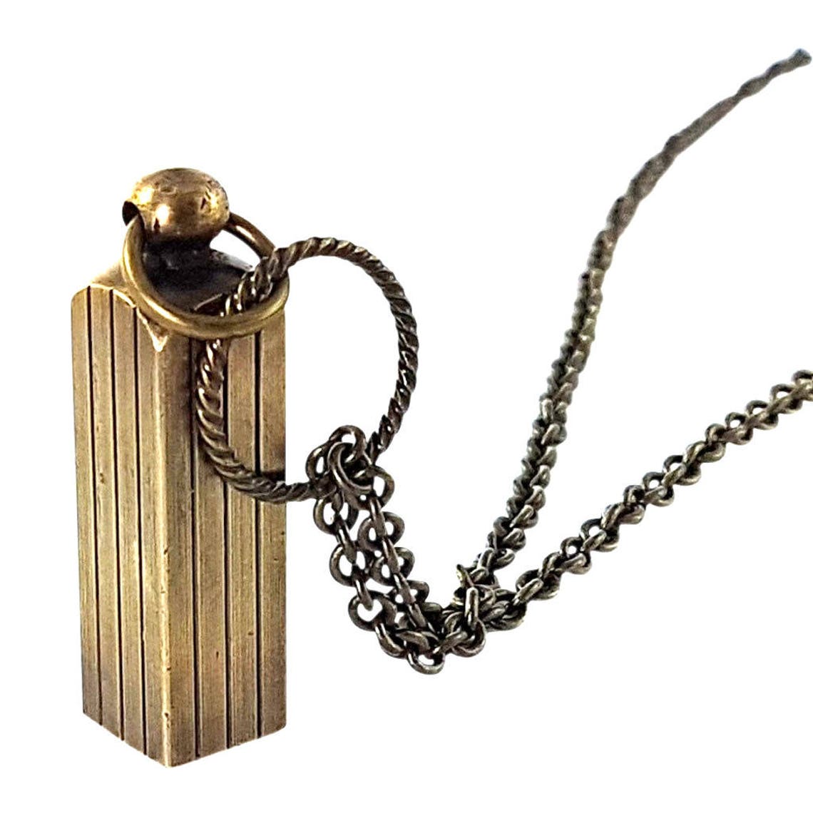 Secret Capsule Brass Necklace Capsule Container Pendant by Etsy