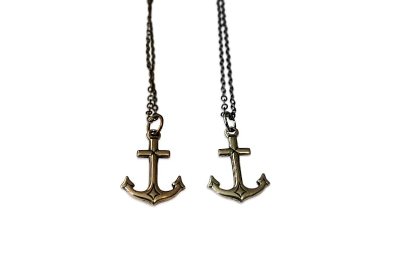 Anchor Necklace Jewelry Bronze Necklace image 4