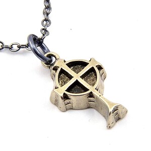 Cross Necklace solid bronze pendant cross