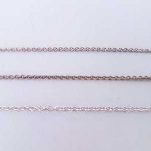 Replacement Chain, Replacement Necklace, Chain Only, 2mm Soldered Link, 16 to 32 Inches, Gunmetal, Antique Bronze, Silver Stainless Steel image 6