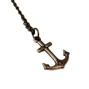 Anchor Necklace Jewelry Bronze Necklace image 1