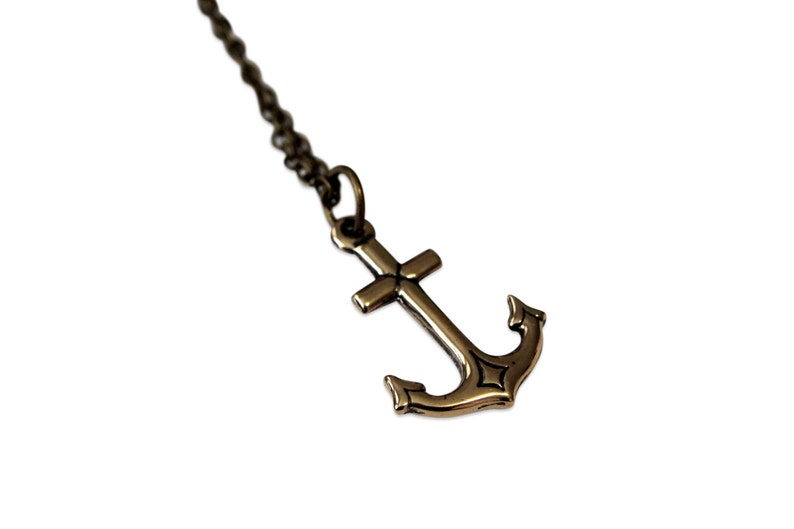 Anchor Necklace Jewelry Bronze Necklace image 1