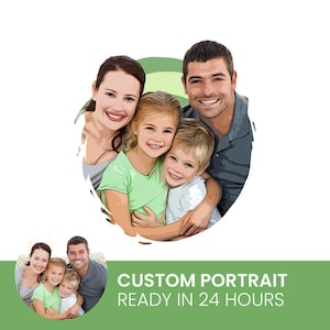 Custom Cartoon Portrait | Personalized Sticker Digital Illustration | Modern Wall Art Gift | Photo to Cartoon Drawing | Unique Poster Style
