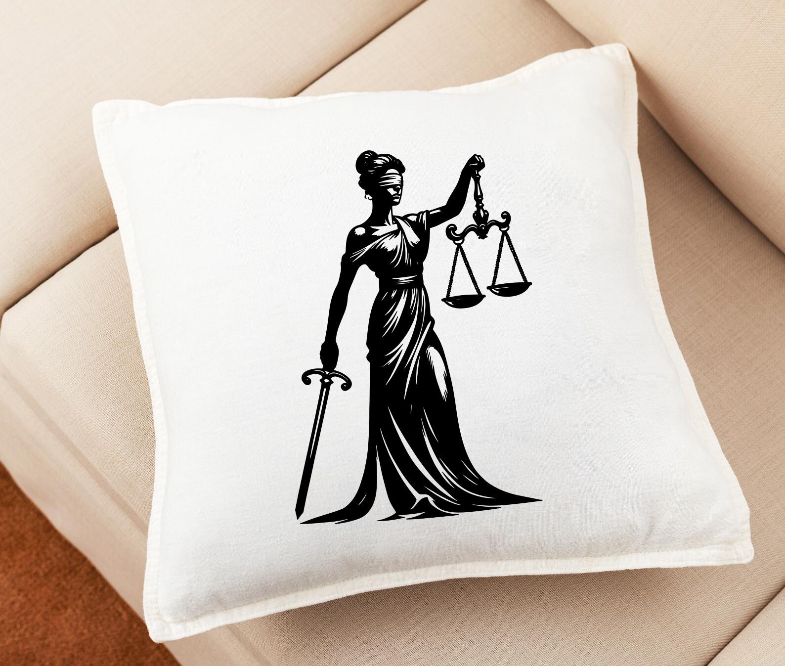 Justice Craft Lady Justice SVG: Law and Balance Art | Name Option | Legal Design for ...