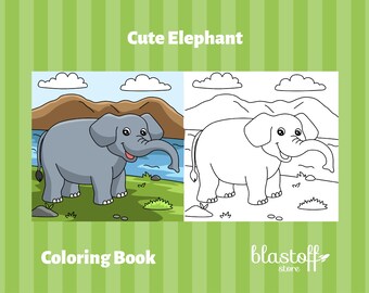Cute Elephant Coloring Pages PDF – 6 Printable Baby Elephant Sheets for Kids | Magical & Jungle Theme | Adorable Animal Art