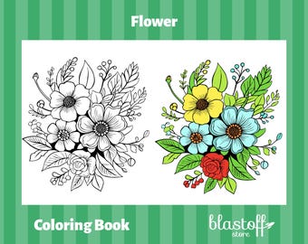 Flower Coloring Pages PDF – 6 Printable Floral Sheets with Lotus, Hibiscus & Garden Blooms | Botanical Art for Adults and Kids