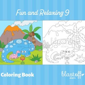 Dinosaur Coloring Pages – 6 Fun Printable PDF Sheets for Kids | Prehistoric Animal Coloring Book | Instant Digital Download, Relaxing Book