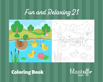 Cute Animal & Dinosaur Coloring Pages – 6 Printable PDF Sheets for Kids | Digital Coloring Book | Instant Download
