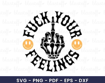 Middle Finger Skeleton SVG – Bold Attitude Quote Design with Emojis, Sarcastic Cricut Clipart for T-Shirts, Mugs & Sublimation Gifts