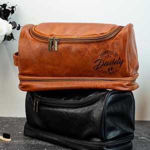 C personnalisé pour papa, trousse de toilette gravée personnalisée, cadeau de garçons d'honneur, cadeaux de garçons d'honneur, cadeaux de fête des pères