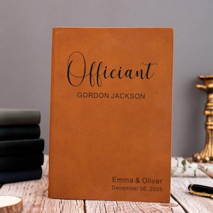 Diario celebrante personalizzato, quaderno celebrante in pelle, regalo celebrante, proposta celebrante, libro celebrante per il giorno delle nozze, regali per pastori