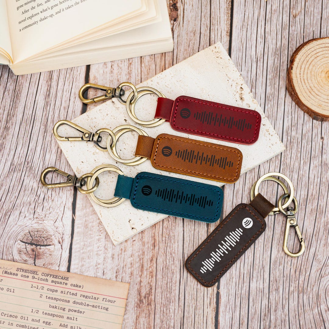 Scannable Spotify Code Keychain, Custom Song Keychain, Music Code ...