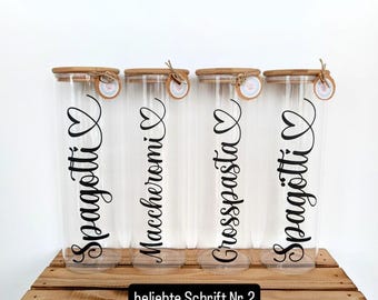 Spaghetti Aufbewahrungs Gläser für Göttis, Grosis, Omis als Geschenk zum Geburtstag oder Weihnacht, Gotti-Anfragen, Personalisierung möglich