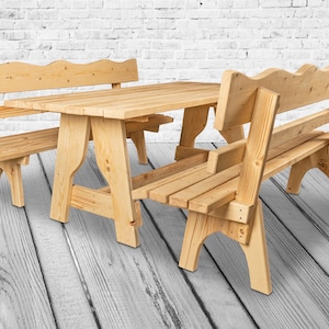 Luxury garden furniture, modern and natural! (Garden furniture, wooden furniture, seating set, garden bench, wooden bench, wooden armchair) - SPECIAL OFFER!