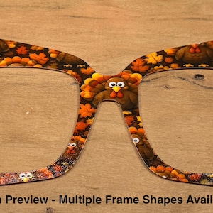 Thanksgiving Turkey Toppers for Magnetic Glasses Frames | Made to Order