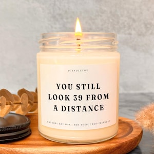 Funny 40th Birthday Candle: Soy Wax Gag Gift for Her/Him