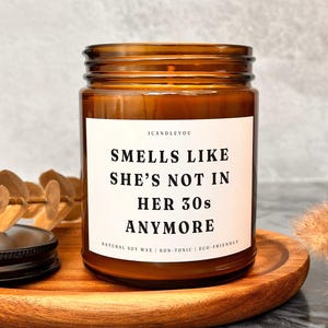 Funny 40th Birthday Candle: Soy Wax, Vegan Gift for Him/Her