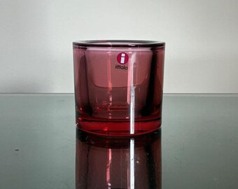 Iittala. Purple KIVI Votive, RARE. designed by Heikki Orvola, Marimekko.