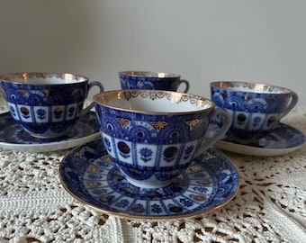 Tea set for 4. USSR. Lomonosov Imperial Porcelain.