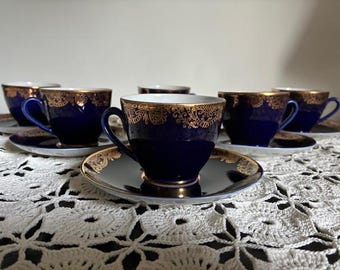 LFZ Lomonosov, coffee set for 6, USSR.