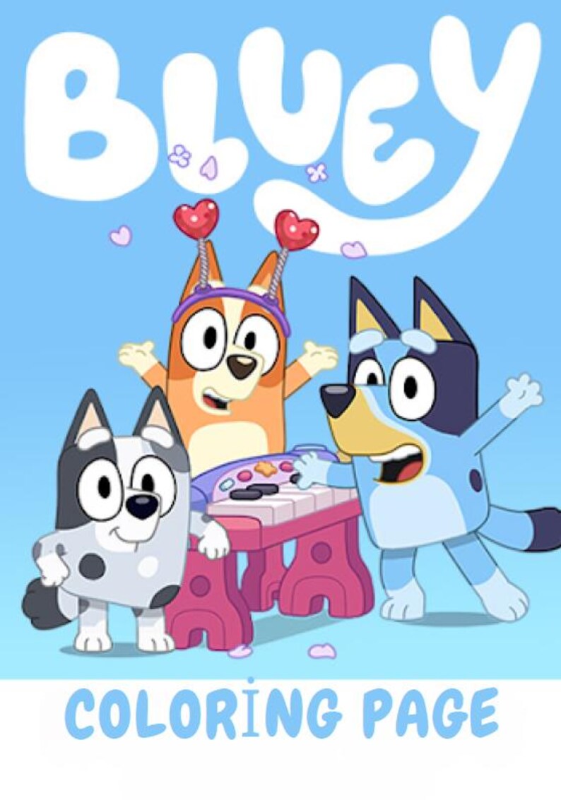 Cute Blue Dog Coloring Book Family Dog Adventures 30 Page