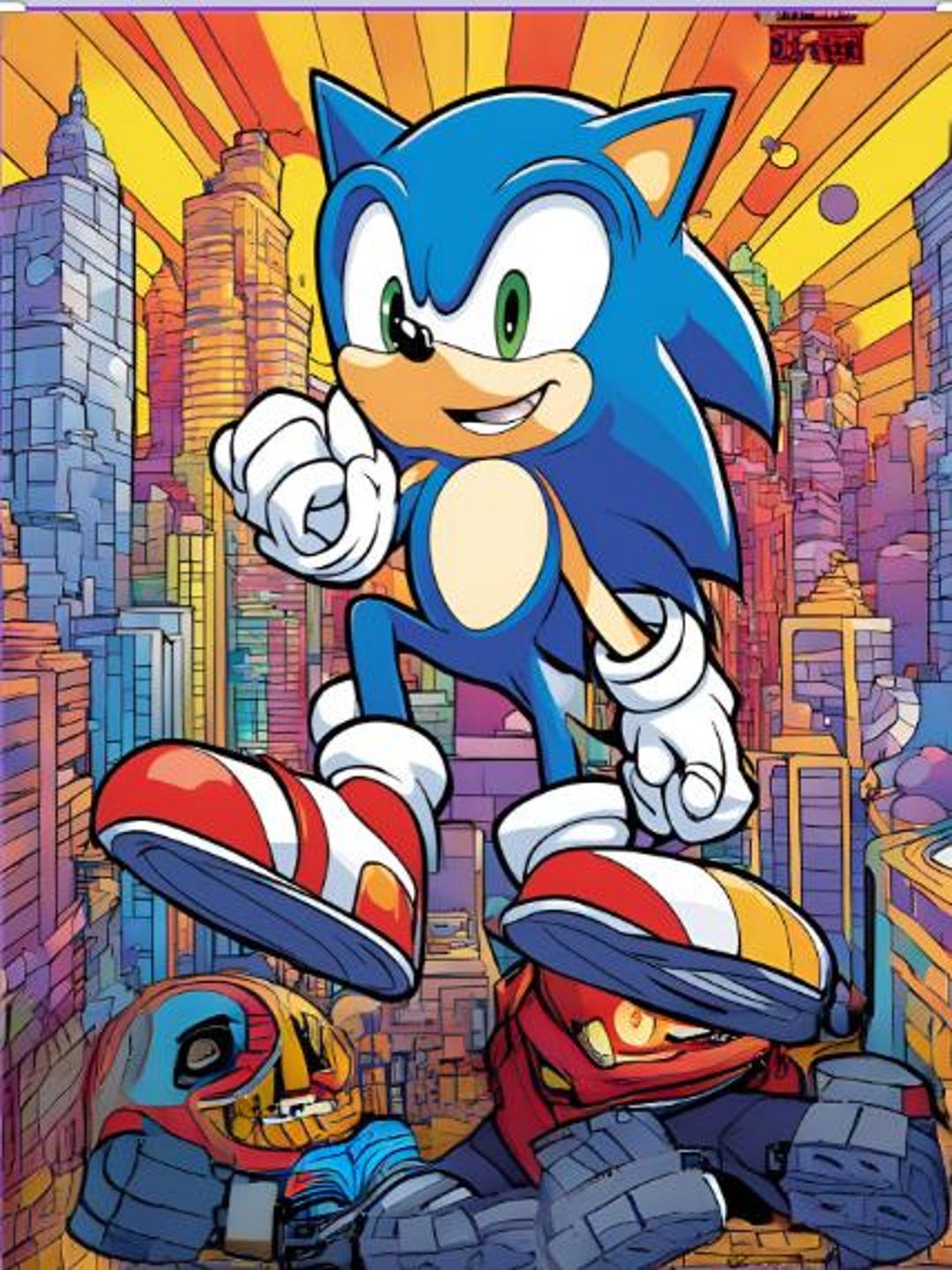 Sonic Colouring Book 44 Pages Etsy
