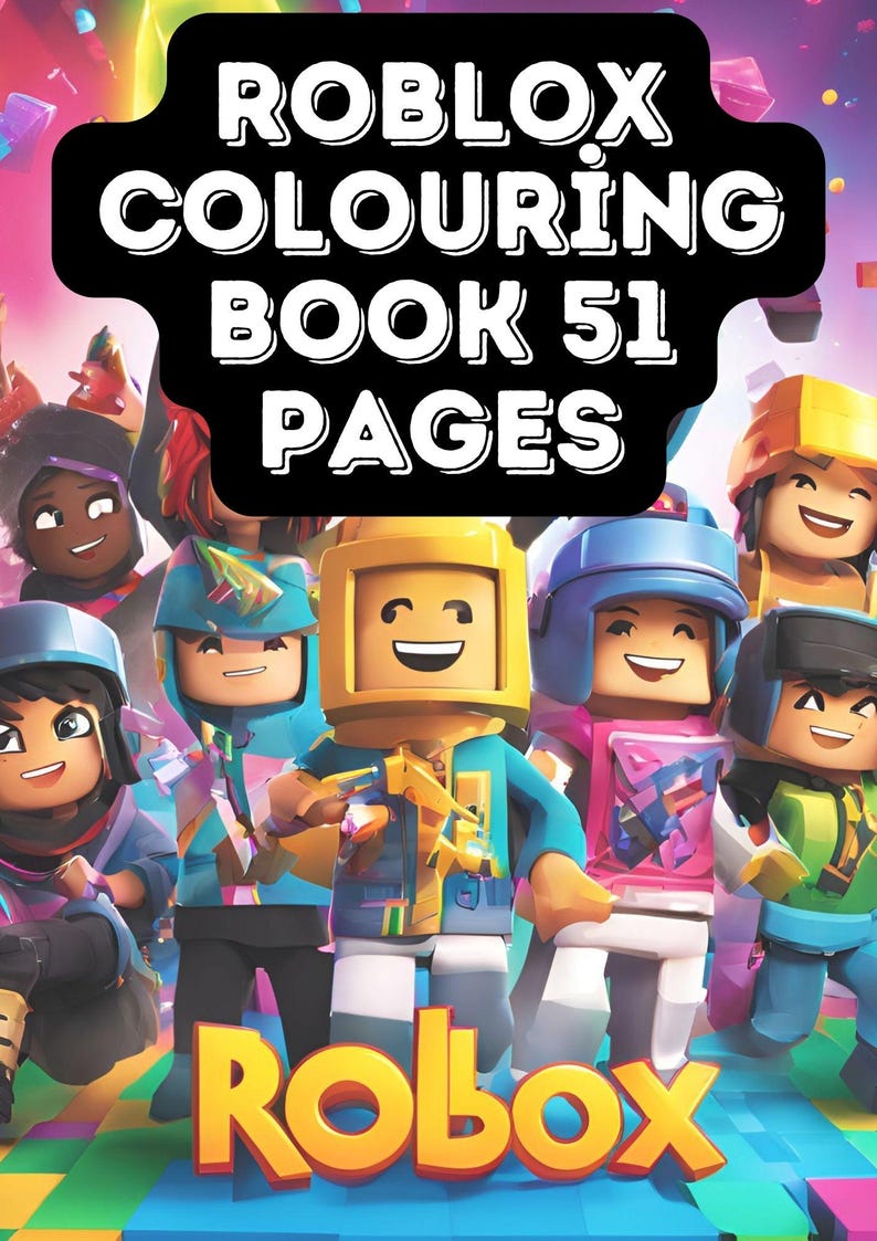 ROBLOX COLOURİNG BOOK 51 Pages - Etsy