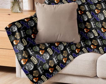 Dark One Xaden Riorson Blanket – Fourth Wing Flight Jacket Inspired Sherpa Throw | Romantasy Book Gift | Navarre Riders AOP Cozy Blanket