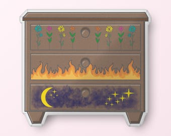 ACOTAR Feyre’s Dresser Custom-shaped pillow Inspired Bookish