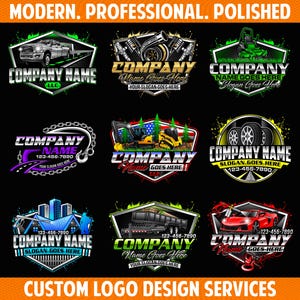 Création de logo personnalisé, Graphiste professionnel, Logo de camionnage, Logo de voiture, Logo d&#39;entretien de la pelouse, Logos d&#39;entreprise de lavage