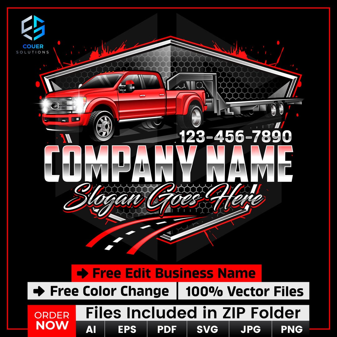 Hotshot Trucking Logo, Transport Logo, Dispatcher Logo, Ford Truck Logo ...