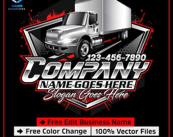 Box Truck Logo Svg, Transportation Logo, Truck Driver Logo, Delivery Logos, Shipping Logo, Trucker Logo, Transport Logistics, Trucking Decal