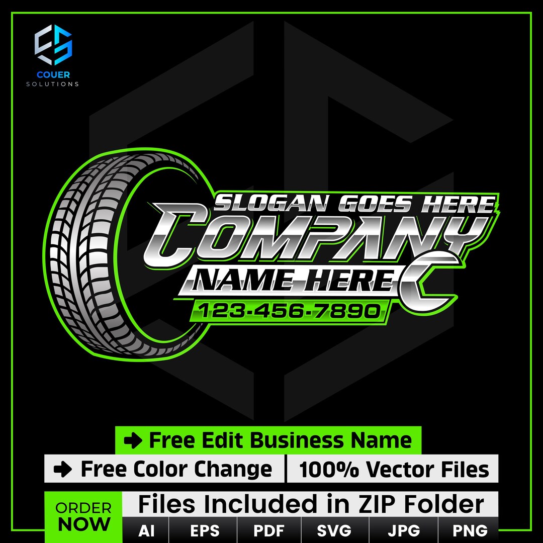 Custom Racing Logo, Automotive Logo, Car Garage Logo, Tire Shop Logo ...