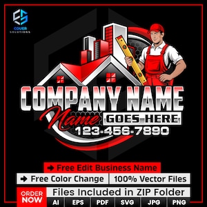 home remodeling logo, handyman service logo, construction company logo, roofing contractor logo, house renovation logo, carpenter business logo, builder logo design, home repair logo, custom contractor logo, renovation business branding, home improvement company logo, real estate logo, contractor emblem design, building maintenance logo, residential construction logo, property repair logo, professional home services logo, business identity design