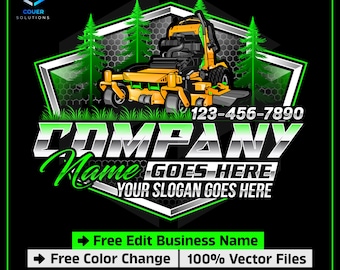 Lawn Care Lawn Mower Logo Design, Landscaping Logo, Landscape Maintenance Logo, Zero Turn Mower Logo, Grass Cutting Logo Design, Garden Logo