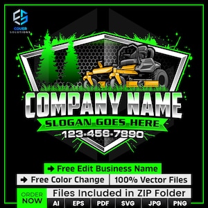 Zero Turn Mower Lawncare Logo Design Svg Png, Lawn Mowing Logo, Landscaping Business Logo, Yard Maintenance Logo, Gardening Logo, Grass Logo