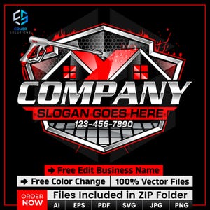 Pressure Power Washing Washer Soft Wash Driveway Window House Clean Cleaning Services Business Logo Design Templates