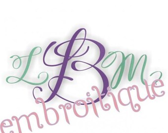 Lucy Elegant Script Monogram Set- Machine Embroidery Font Alphabet Letters - Instant Email Delivery Download Machine embroidery design